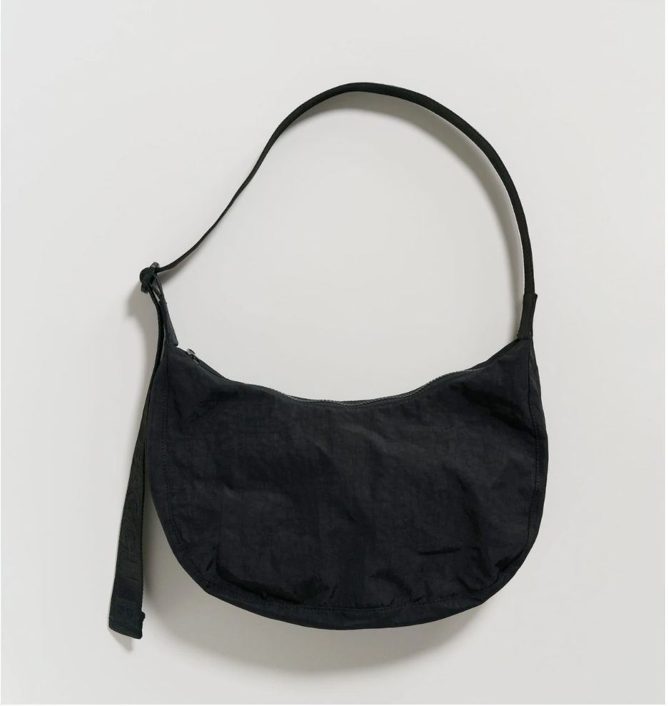 Medium Crescent Bag, Color: Black
