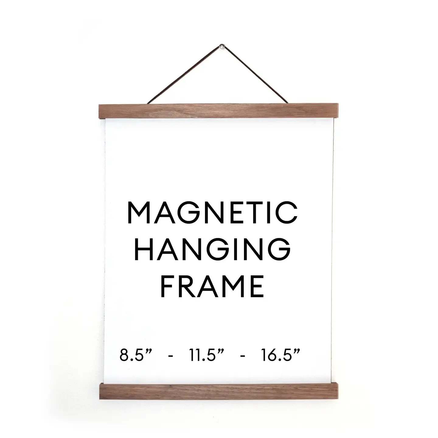 11.5" Magnetic Wood Hanging Poster Frame  | Walnut