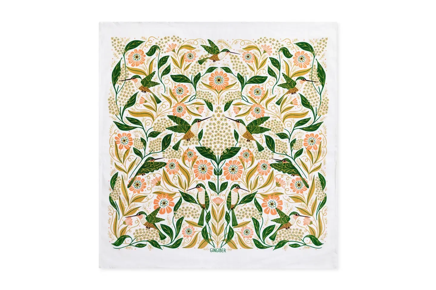 Gingiber Tea Towel, design: hummingbird