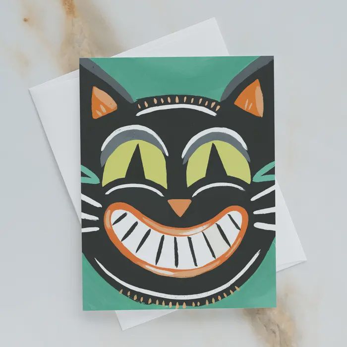 Idlewild Cards, design: Grinning Halloween Cat
