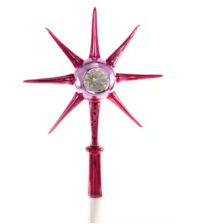 Star of Whimsy Tree Topper | Pink Red