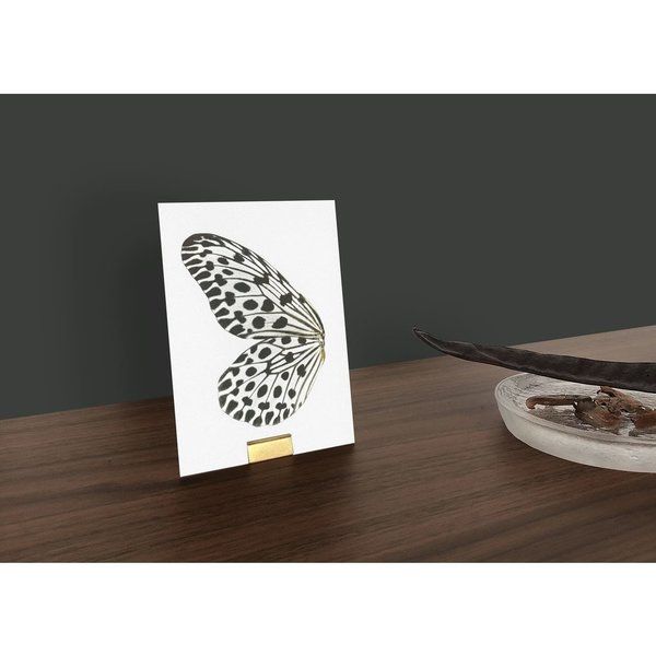 Brass holder for single card