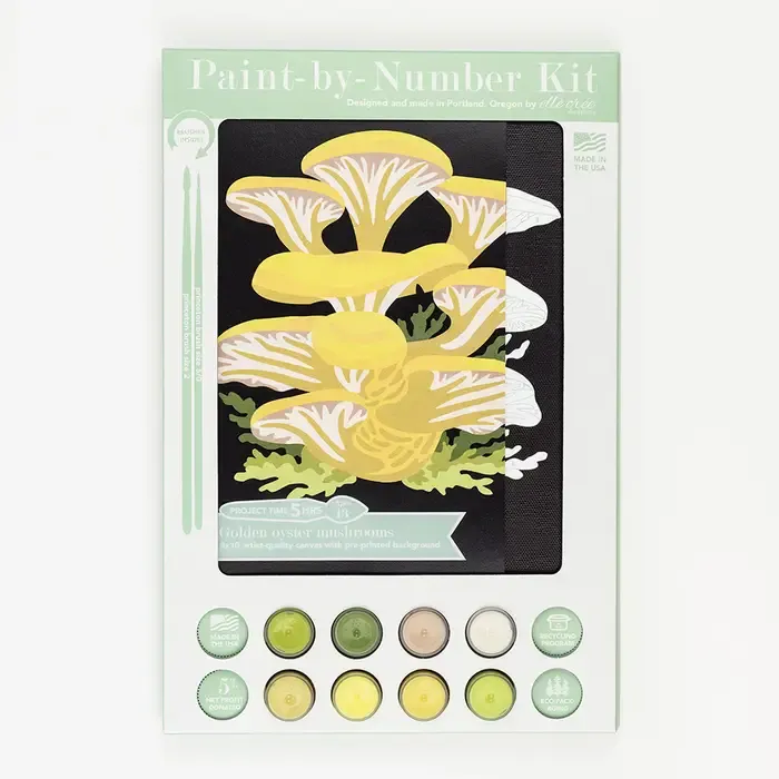 Paint-By-Number Kit, design: Oyster Mushrooms