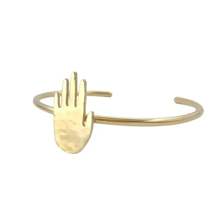 Hand Cuff Bracelet, Material: Brass