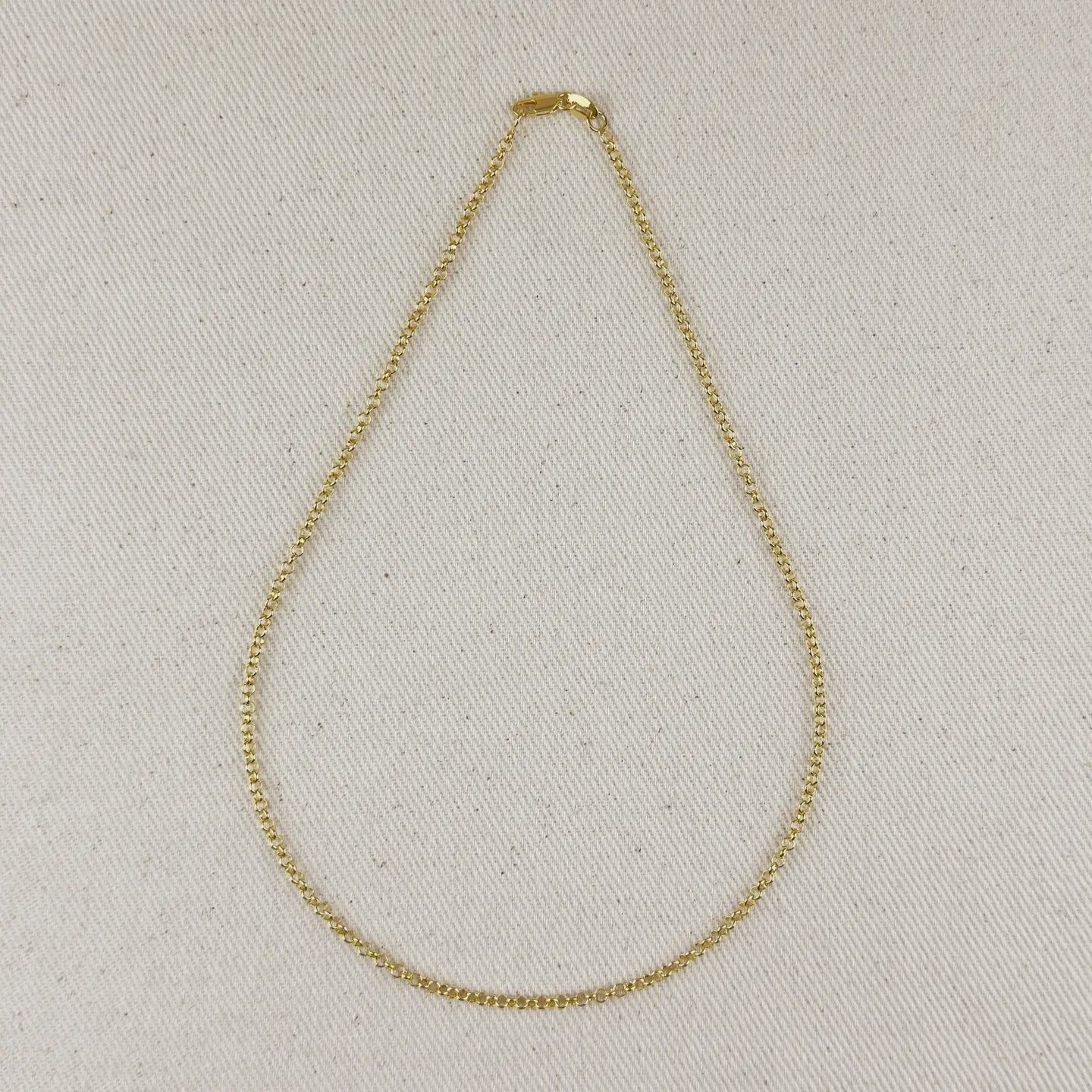 18K GF 2.5mm Rolo Chain