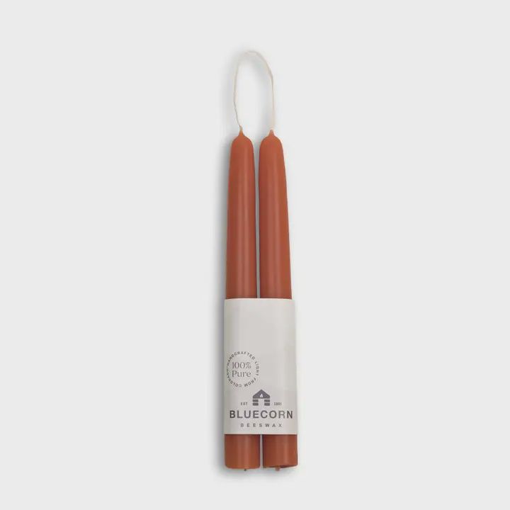 8" Taper Candles - Pair, Color: Terracotta