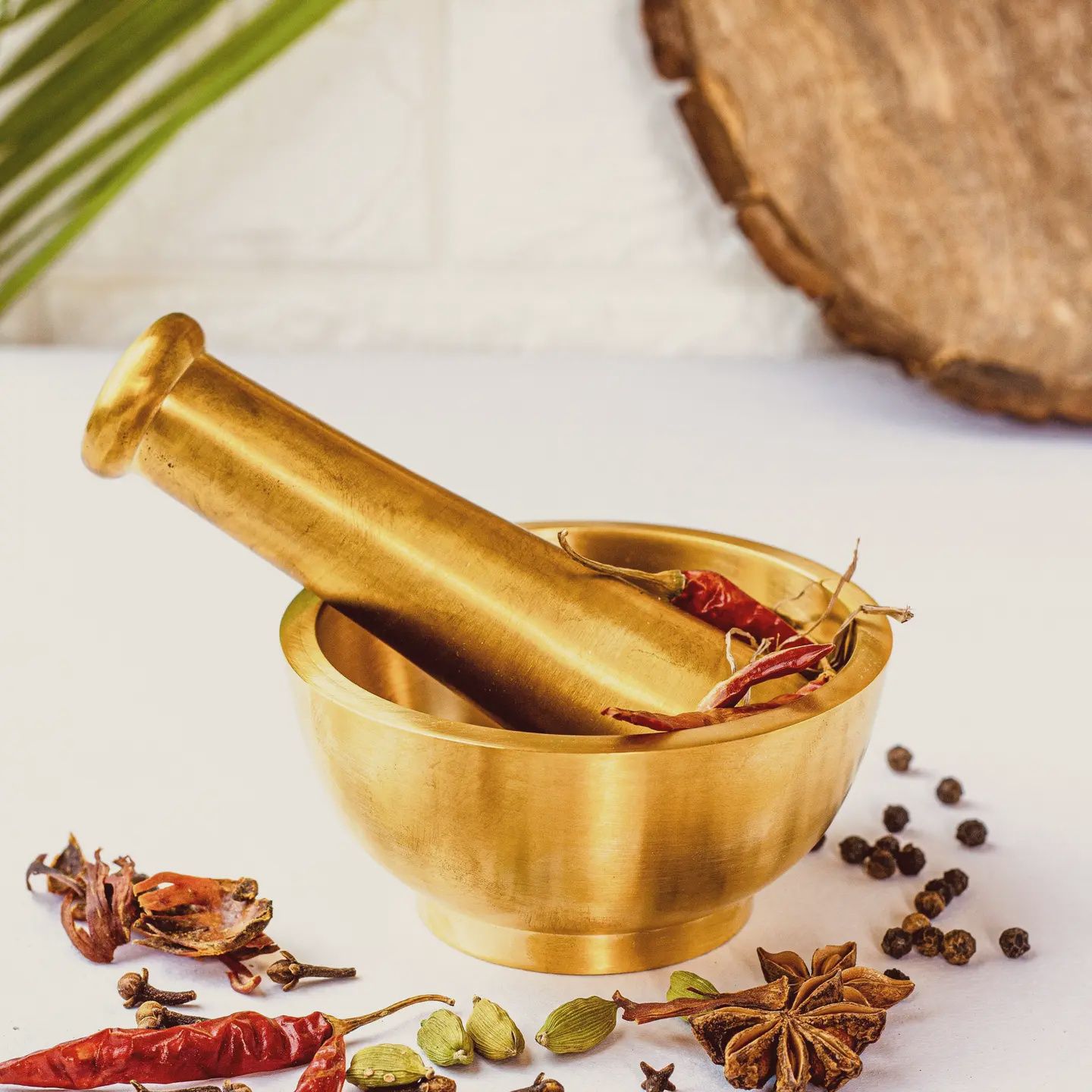 Brass Mortar &amp; Pestle