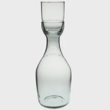 Recycled Glass Ripple Carafe | Tall Set