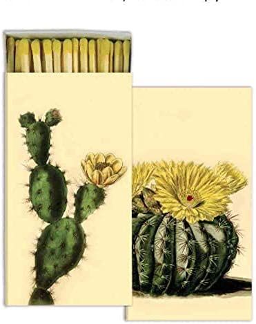 Wooden Matches Flowers and Plants, Pattern: cactus