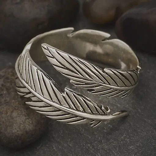 Adjustable Feather Ring | Sterling