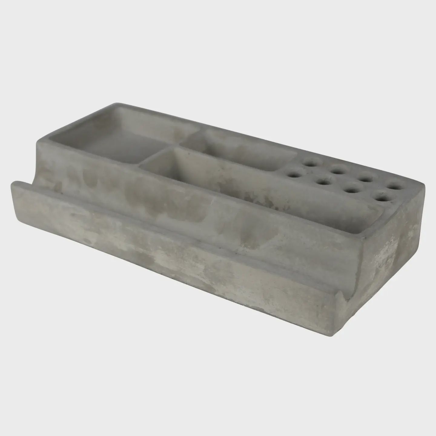 Desk Organizer, Cement - Lrg