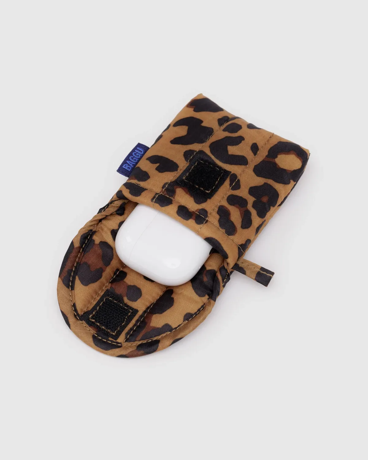 Puffy Earbuds Case, Color: Leopard