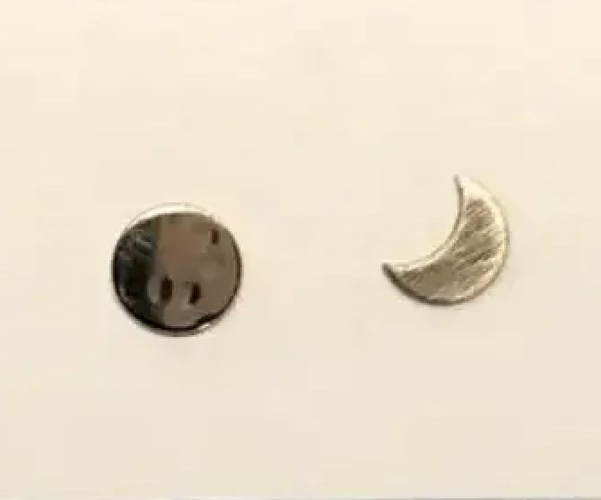 Mismatched Moon Studs