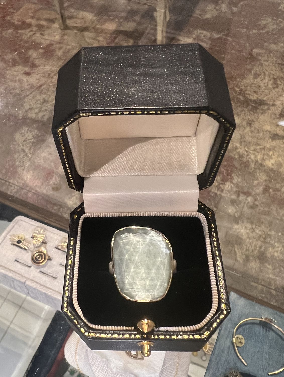 Biggie Aqua Ring with Sea Kelp Band
