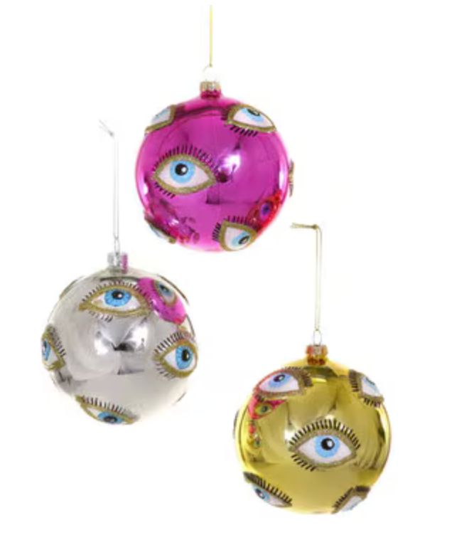 Surreal Eye Bauble Glass Ornament