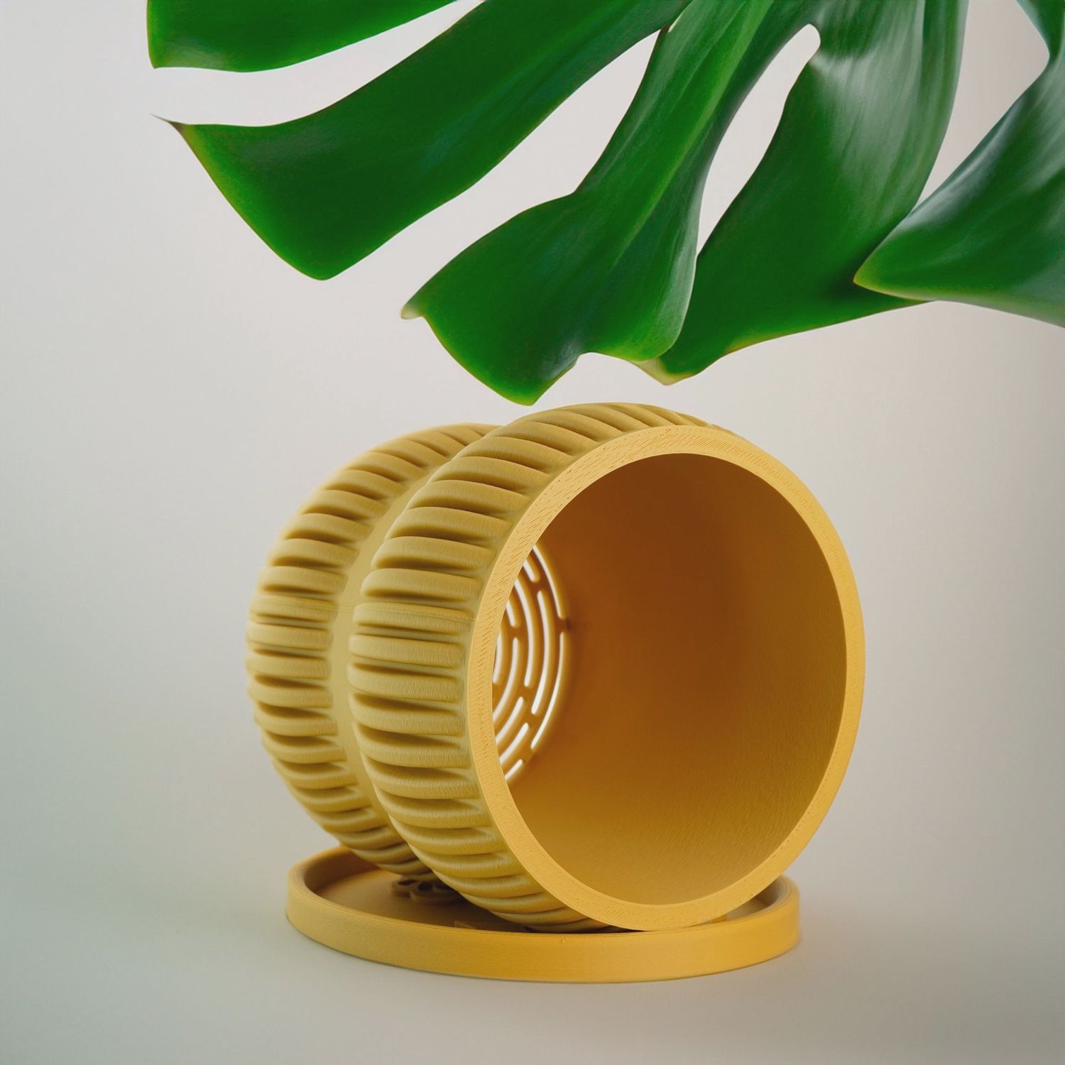 Aureus Planter with Drainage | Mustard
