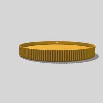 Ribbed Hanging Plant Tray | Mustard 8"