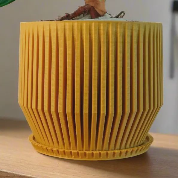 Skyline Modern Planter | Mustard