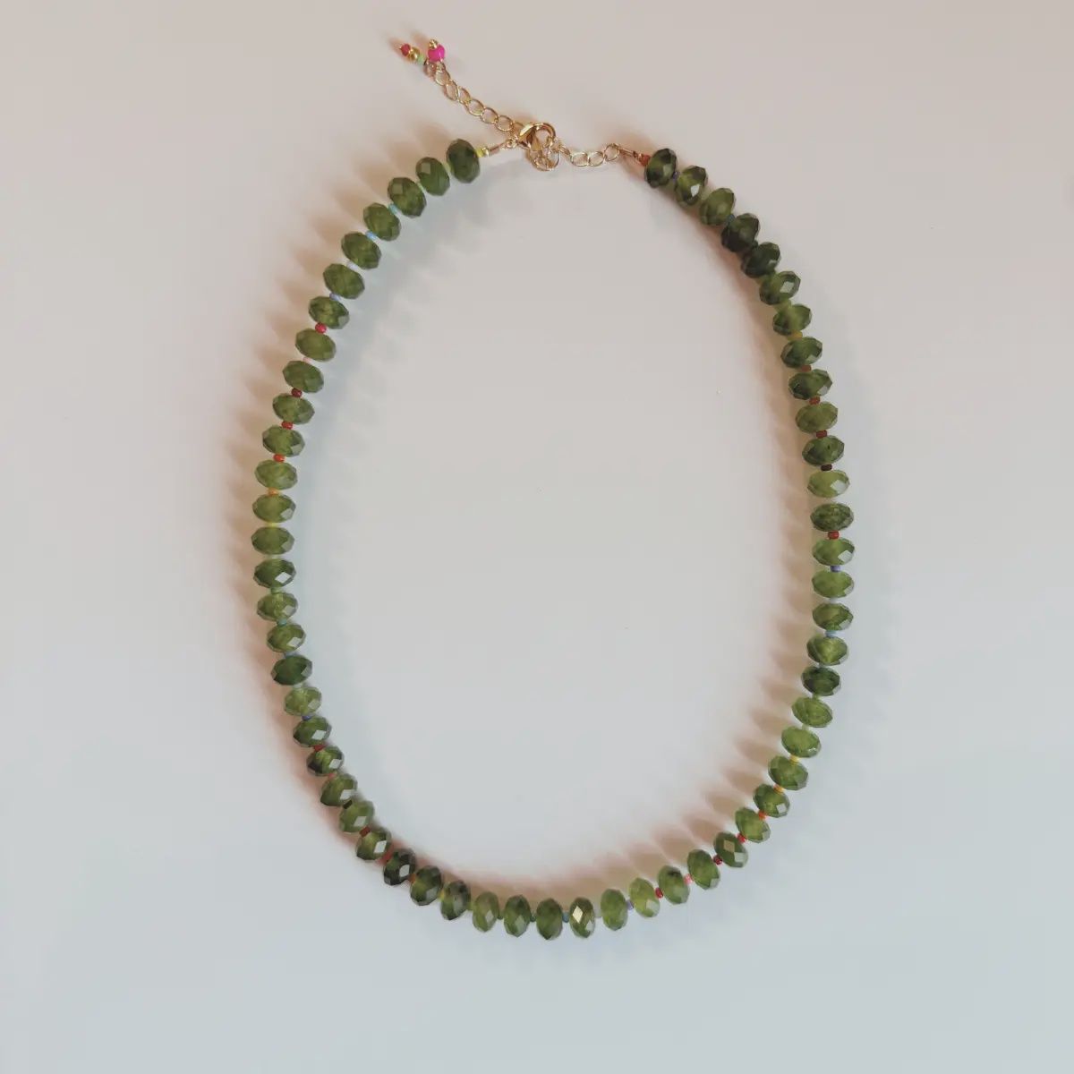 Faceted Canadian Jade Candy Necklace | 16"