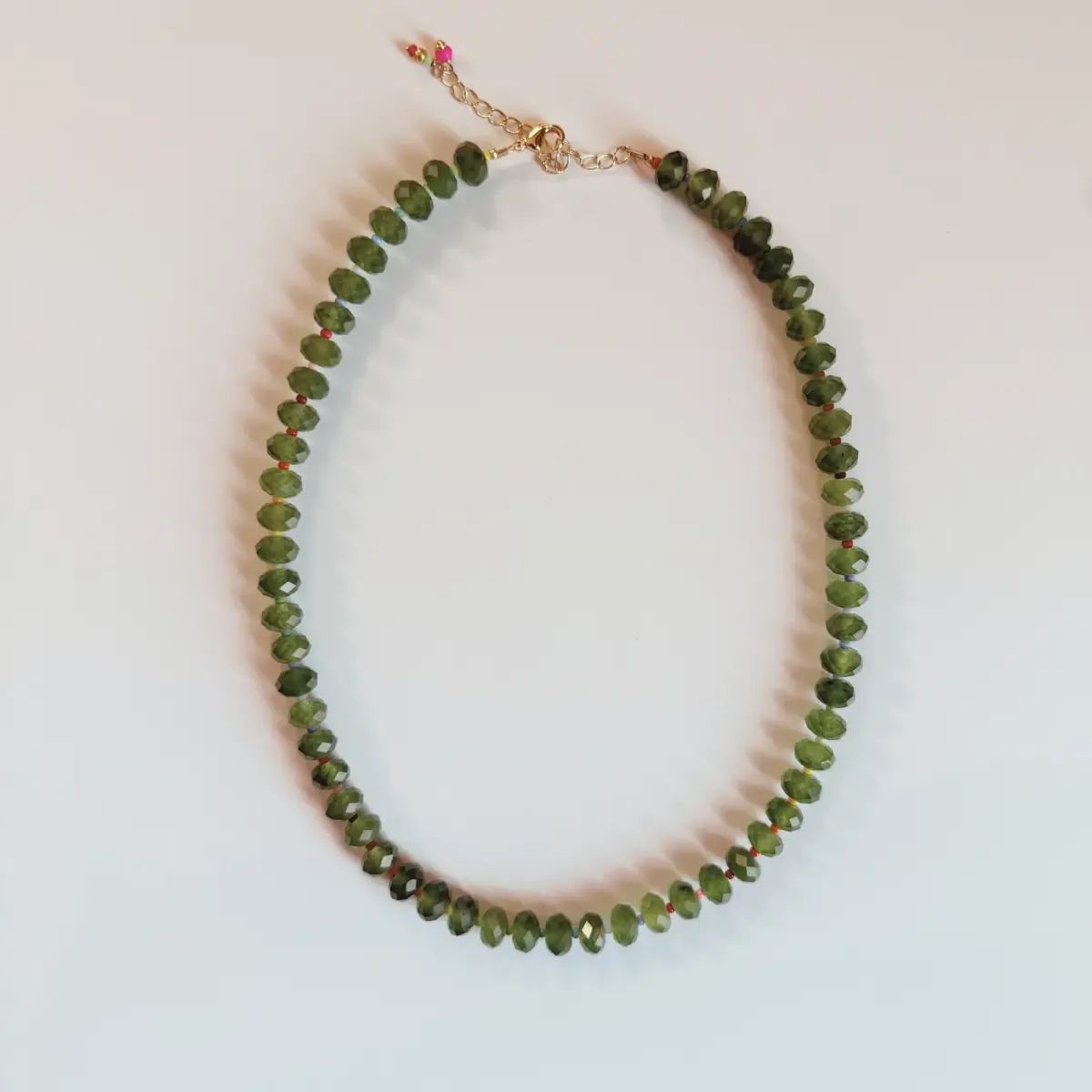 Faceted Canadian Jade Candy Necklace | 16"