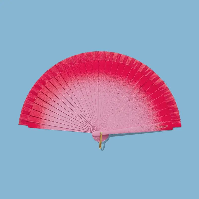 Cotton Candy Wood  &amp; Fabric Fan