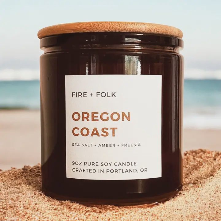 9oz Wood Wick Soy Candle | Oregon Coast