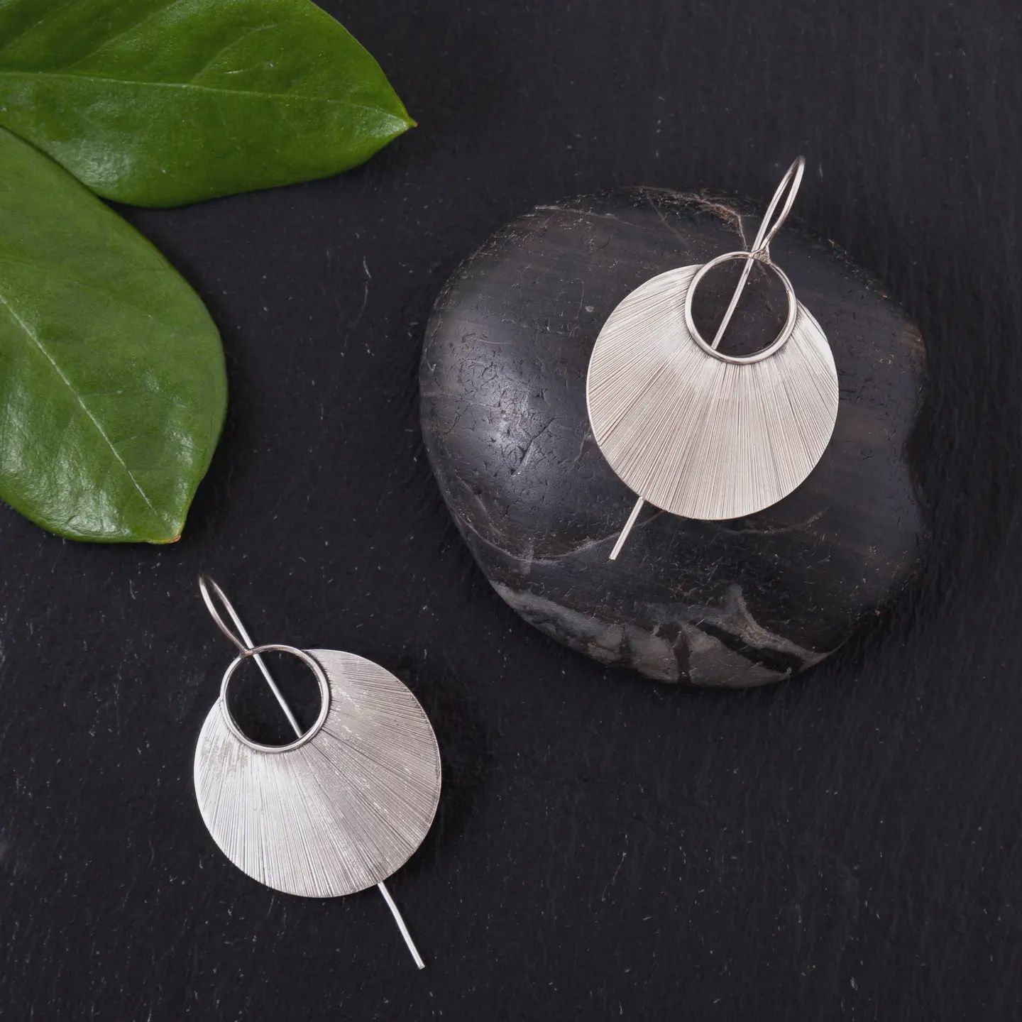 Etched Petal Earrings