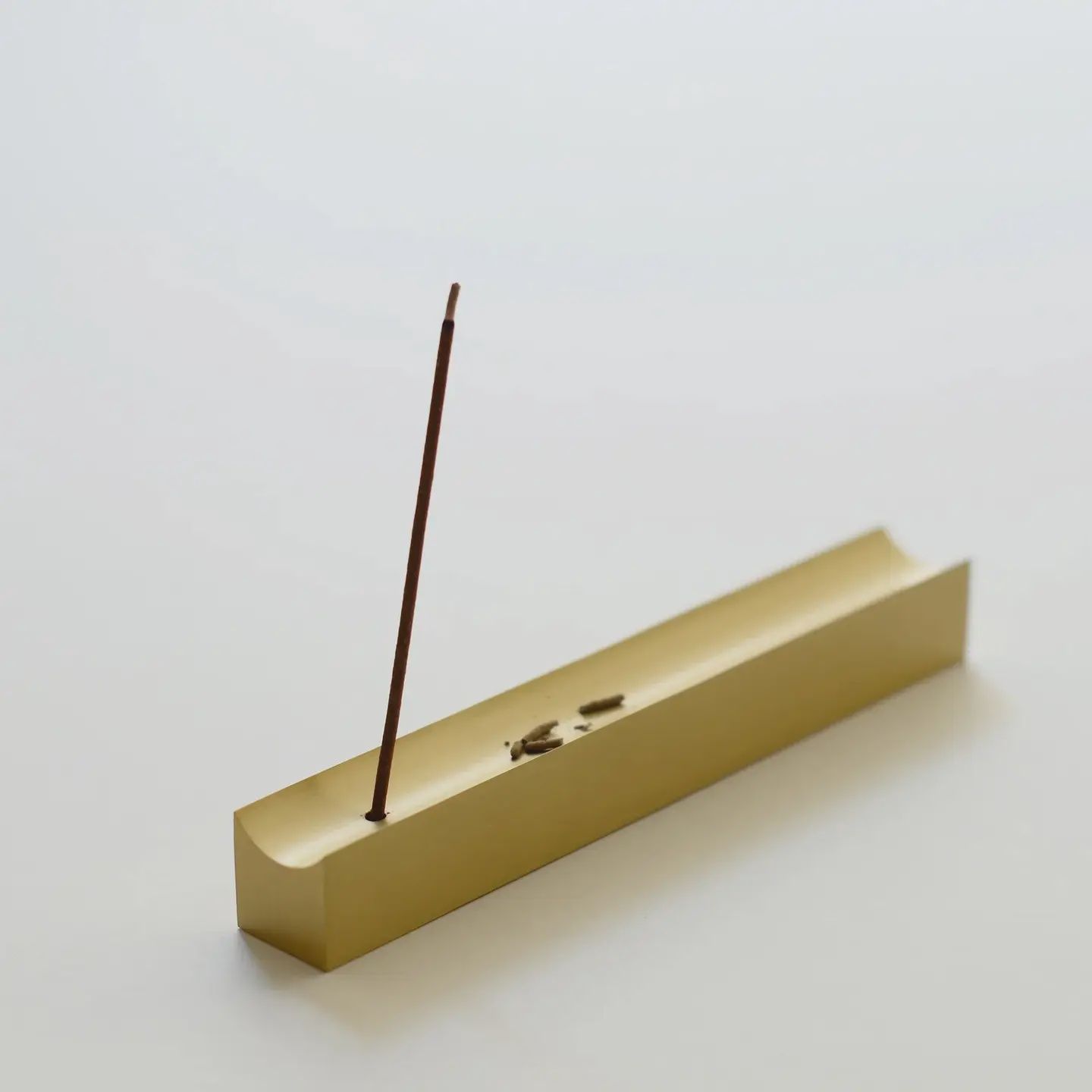 Minimal Linear Brass Incense Holder