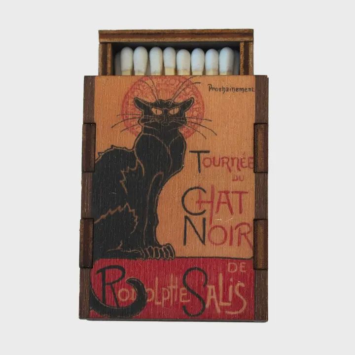 Cat Noir Wooden Matchbox