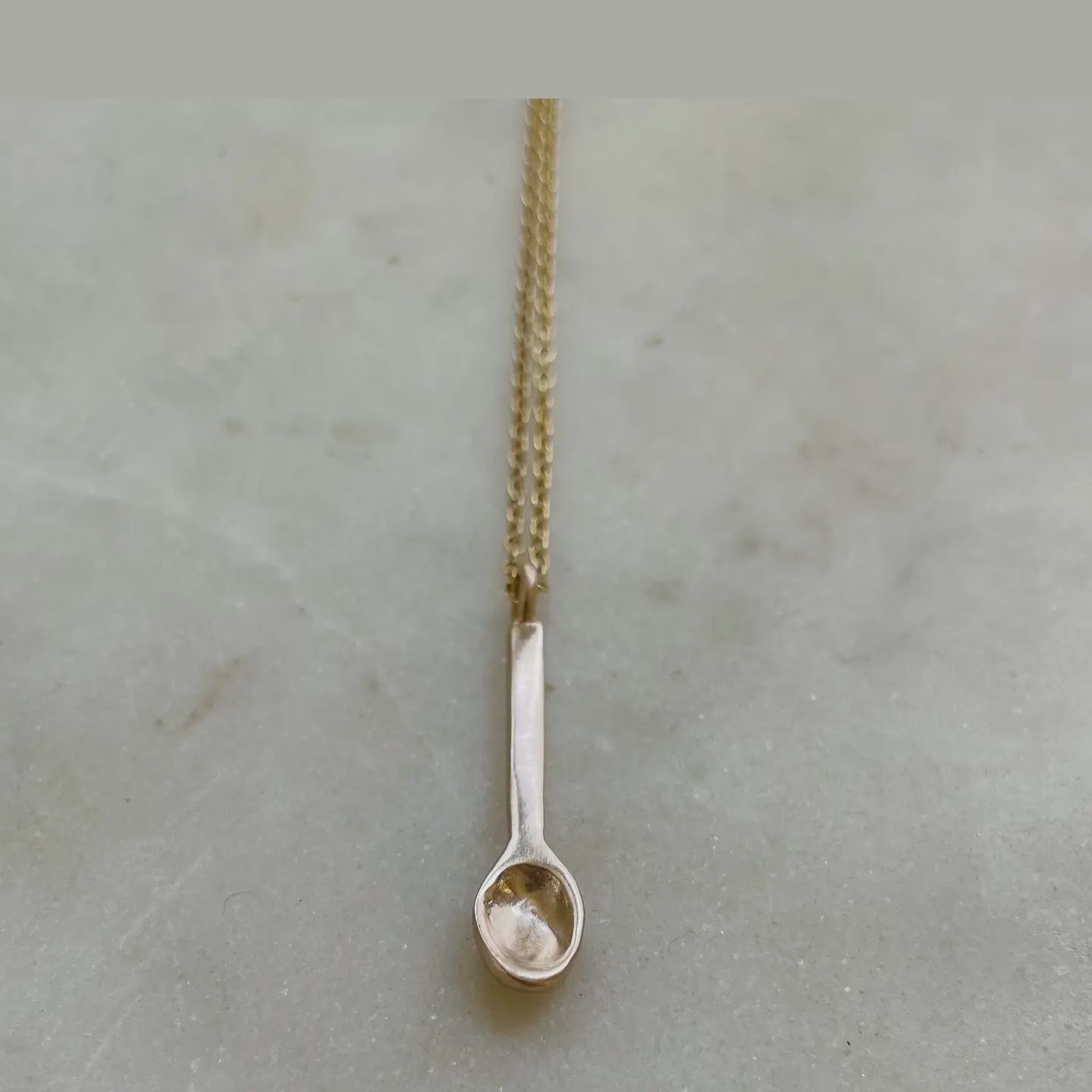 Bronze Spoon Pendant w/ 18" Dainty GF Chain