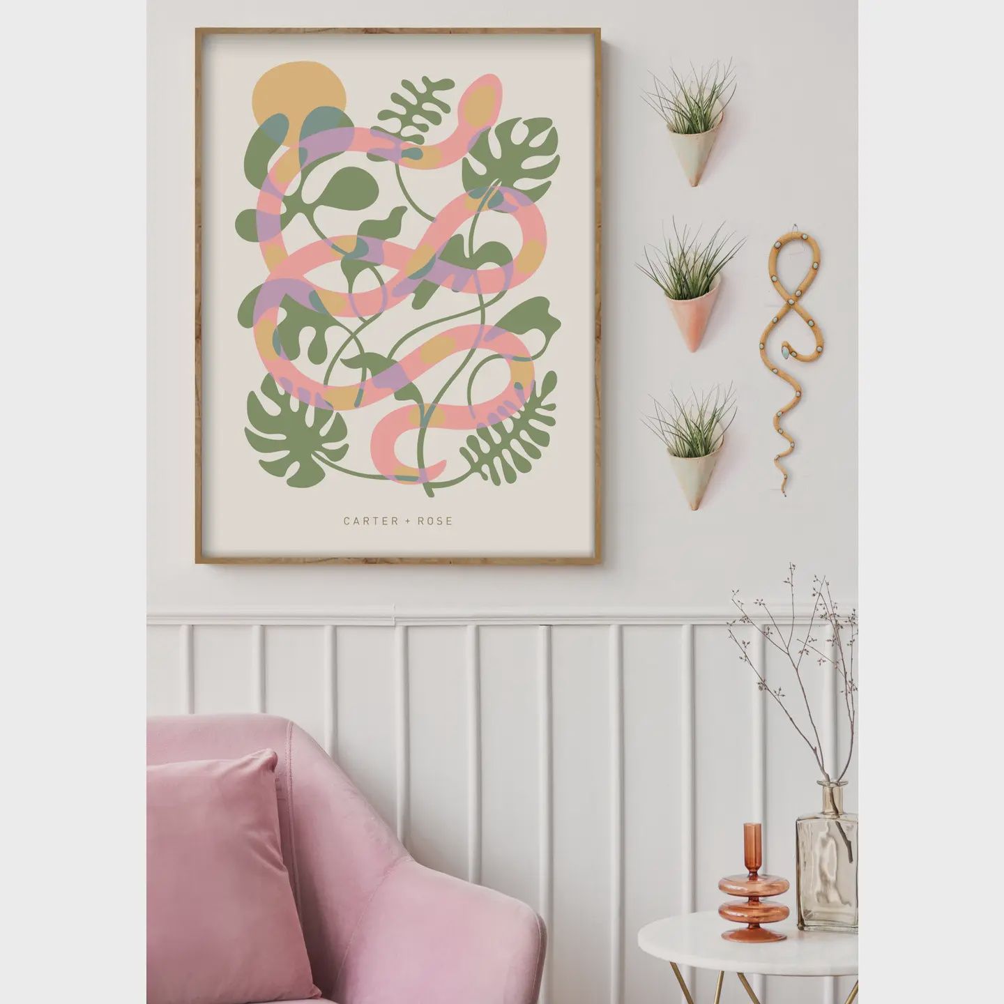 Flora + Snake Art Print, design: Daylight