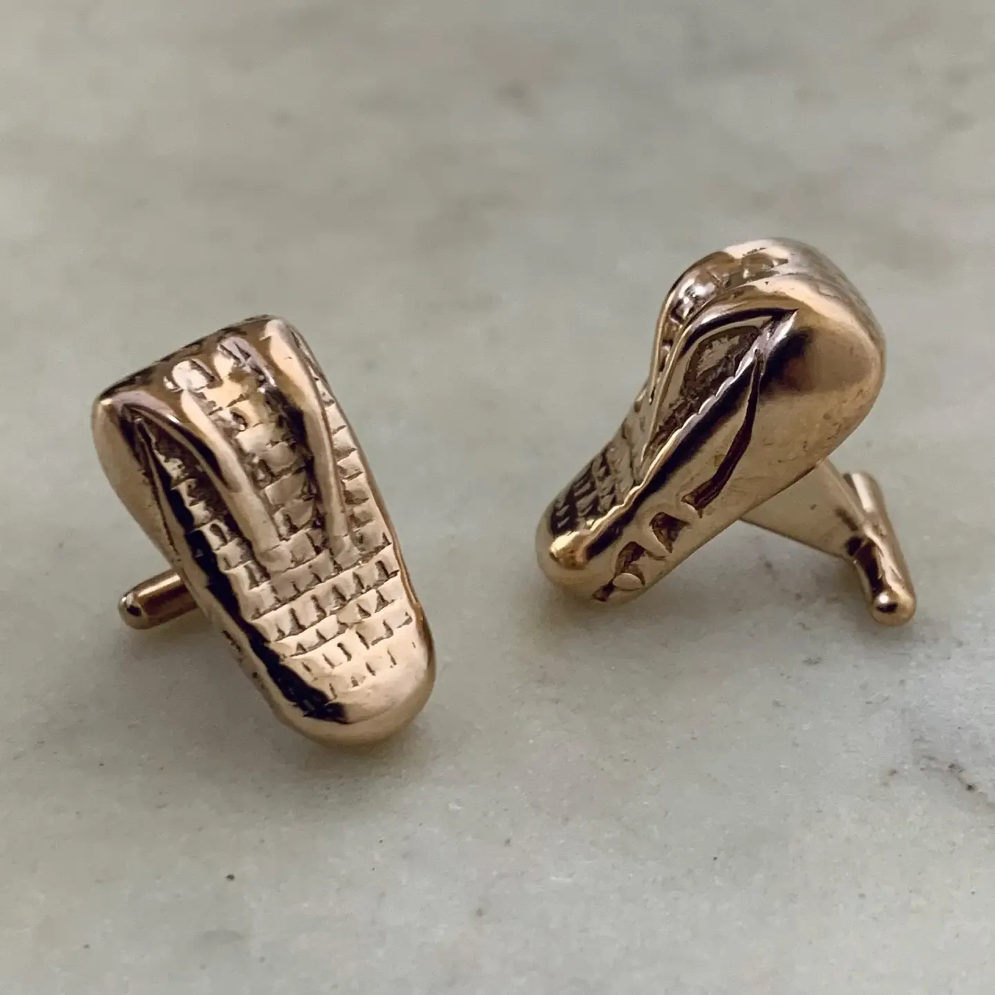 Alligator Cufflinks | Bronze