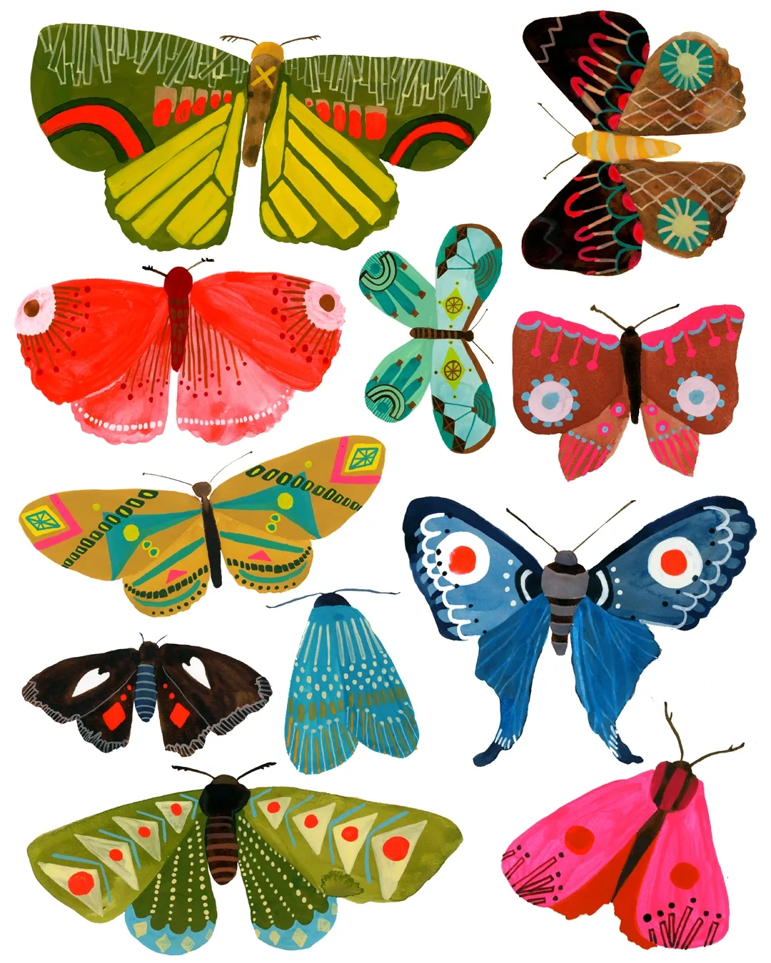 Art Print | Moths | 11 x 14"