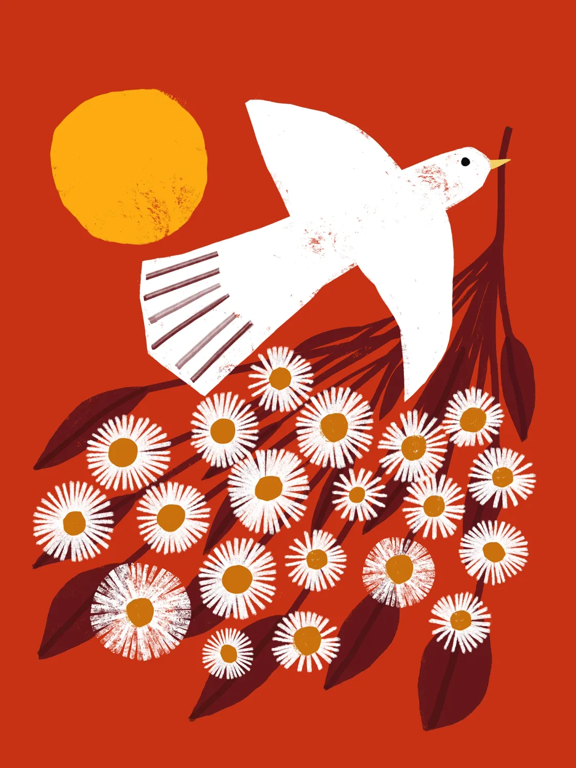 Art Print | Red Dove | 11 x 14"