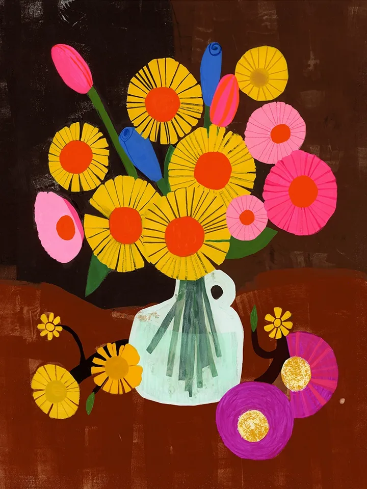 Art Print | Pink Bouquet | 11 x 14"