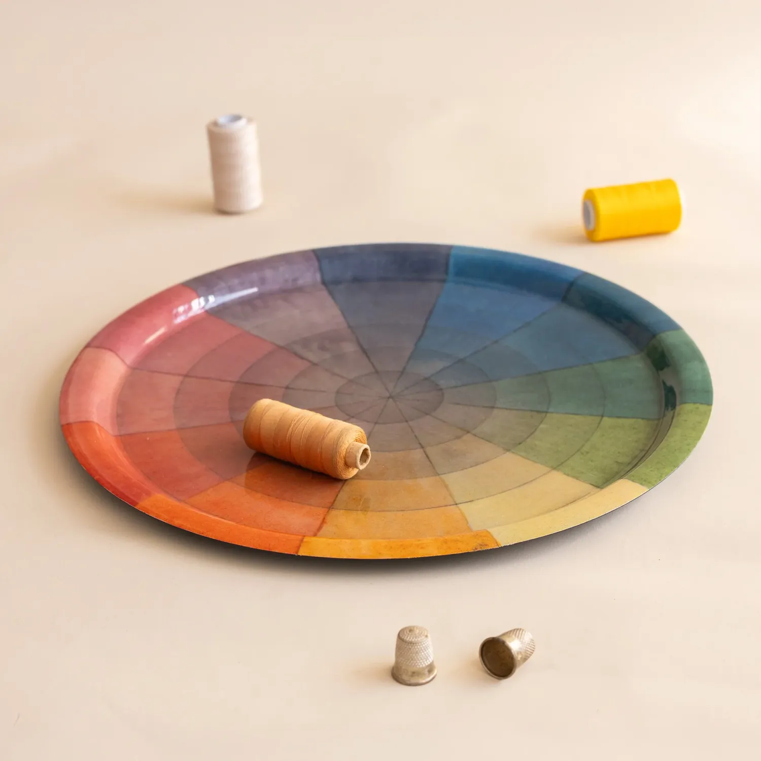 Round Birchwood Tray | Phillipp Otto Runge Color Whee
