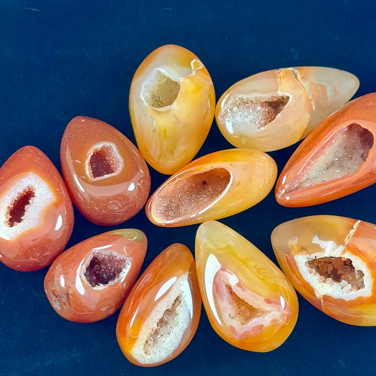 Carnelian Druzy Egg