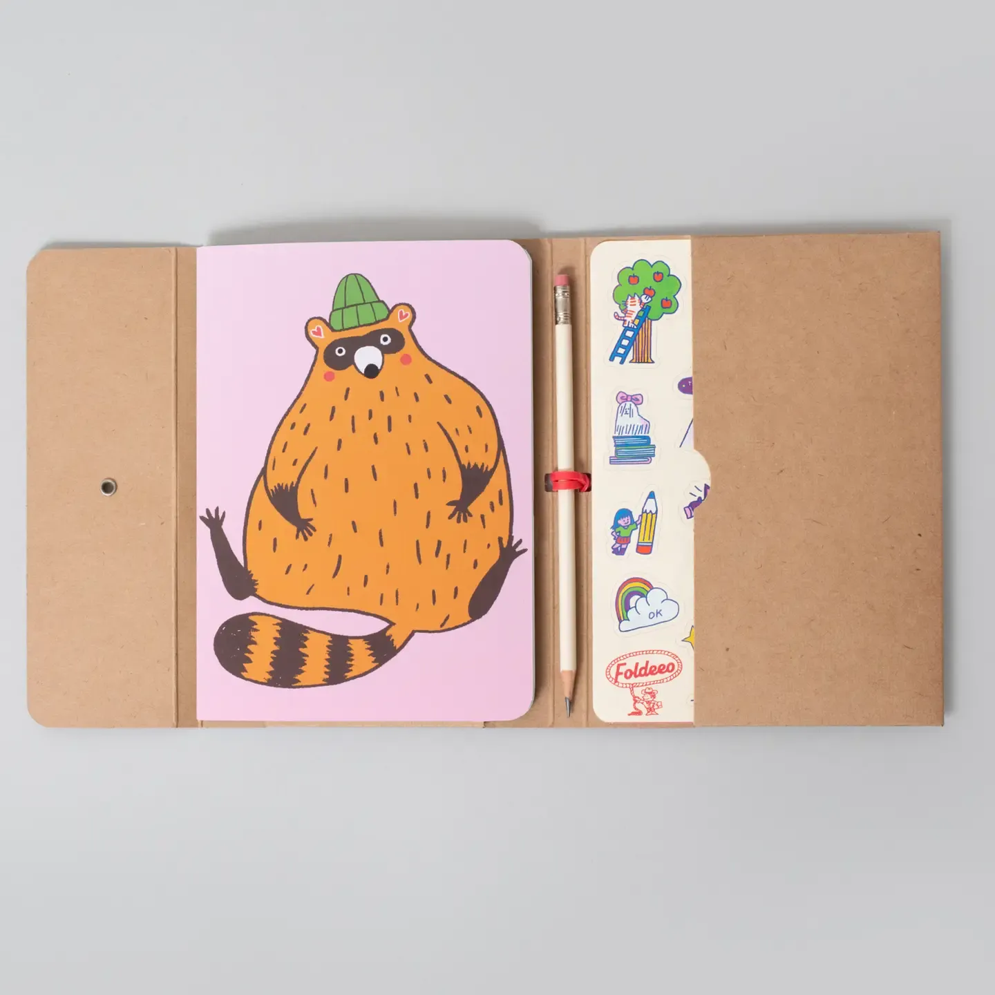 Foldeeo Notebook Folio B6 | Fat Raccoon