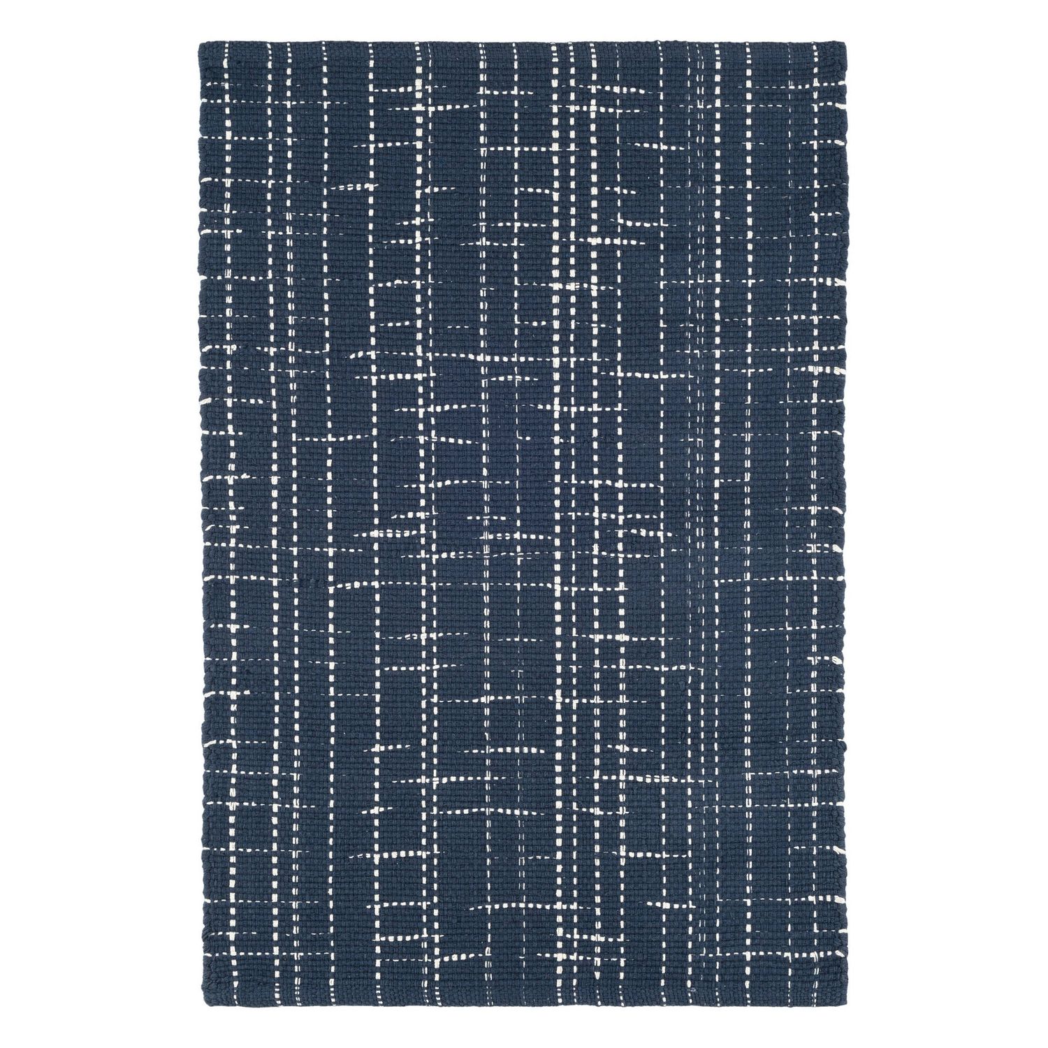 3x5 Bluffton Handwoven Cotton Rug | Navy