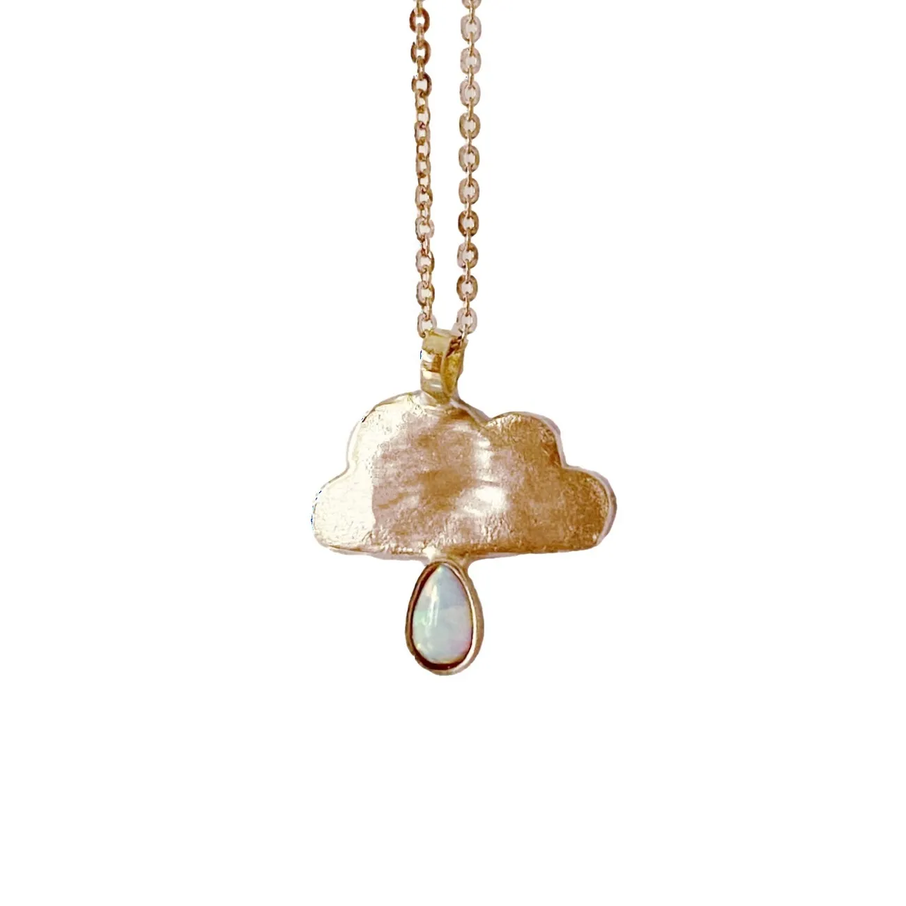 Cloud Necklace |Brass | Opal