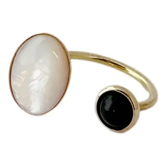 Satellite Ring with MOP + Black Onyx