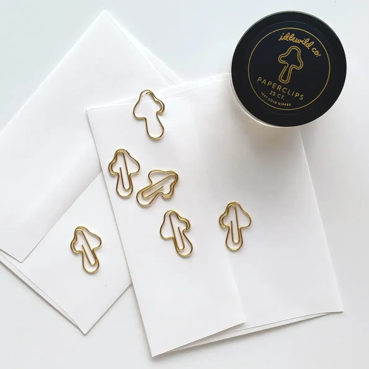 Gold Plated Paper Clips | Mushroom