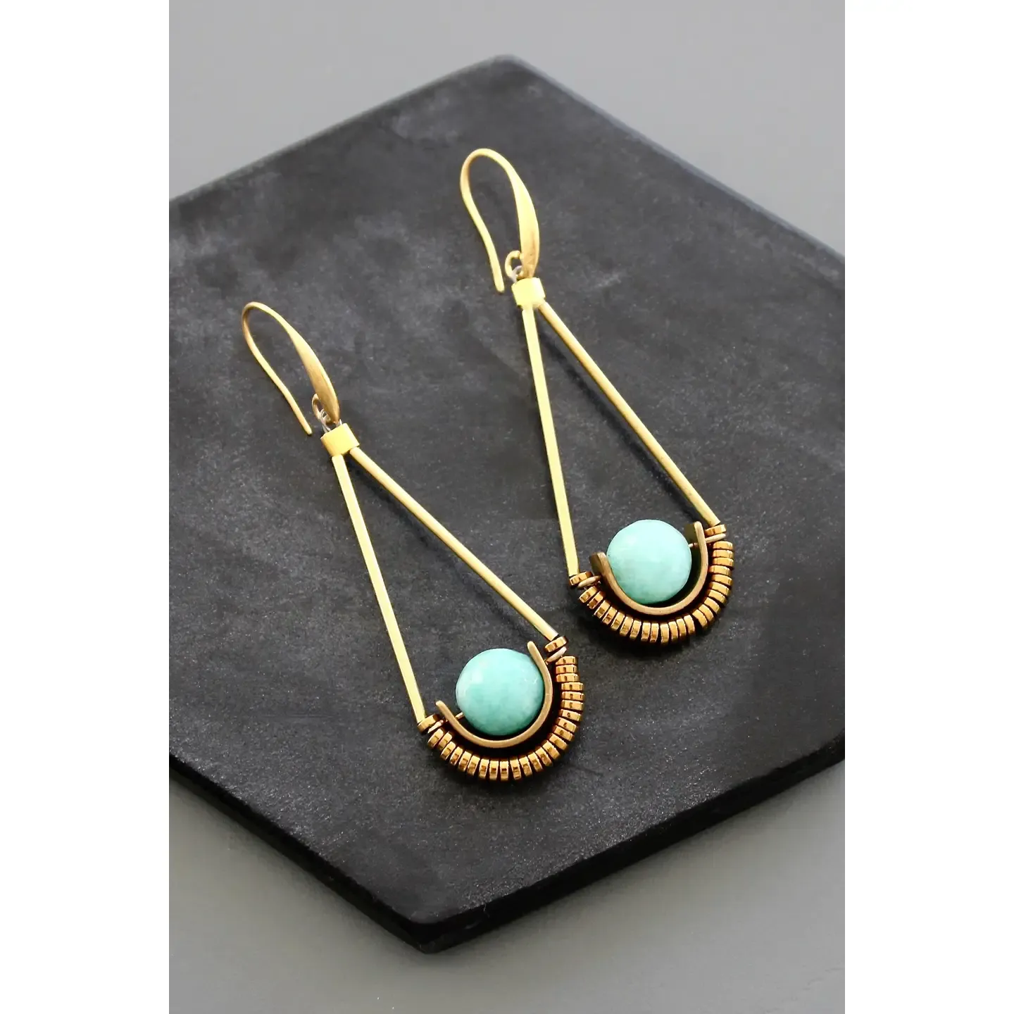 Amazontite Drop Earrings