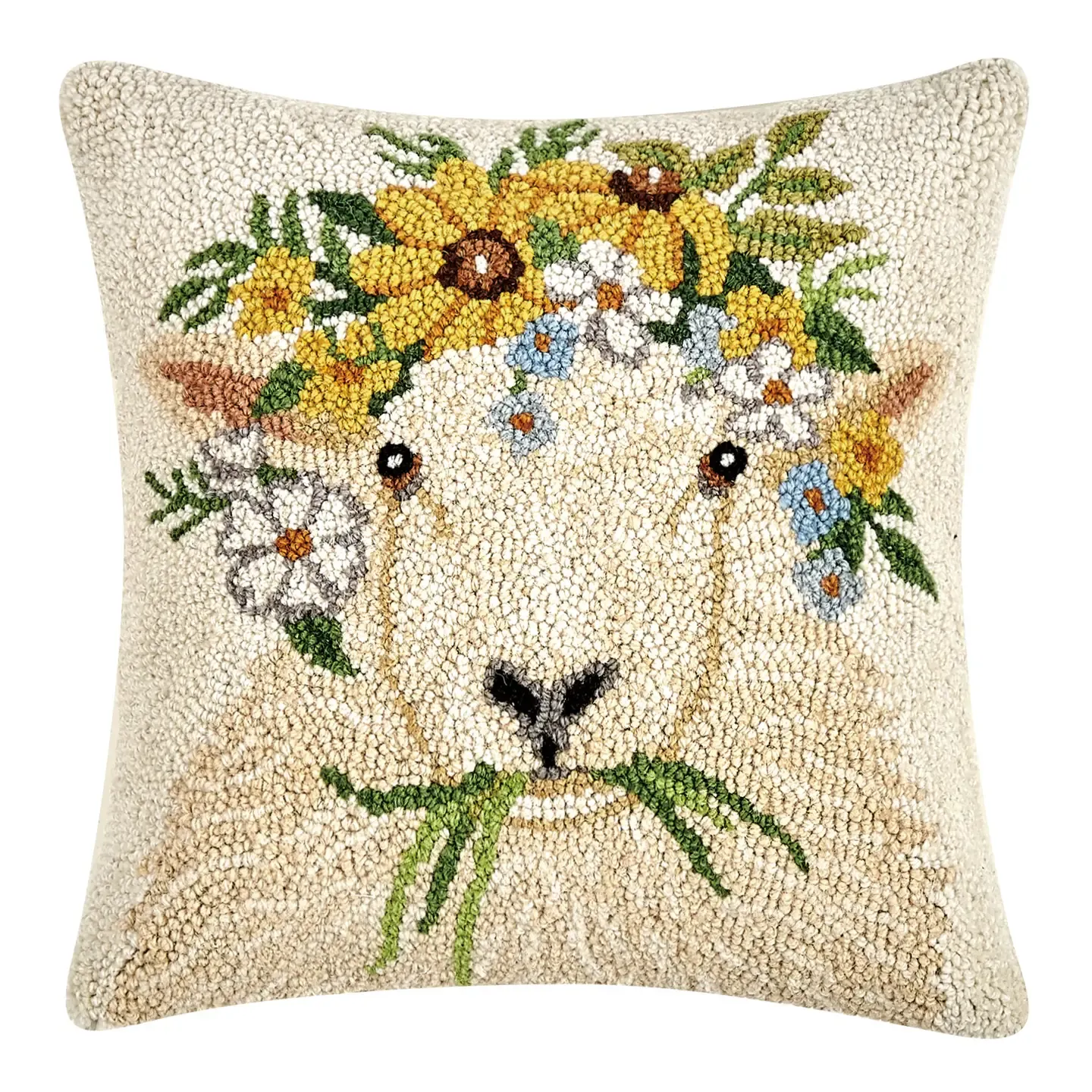 Spring Sheep Wool Hook Pillow