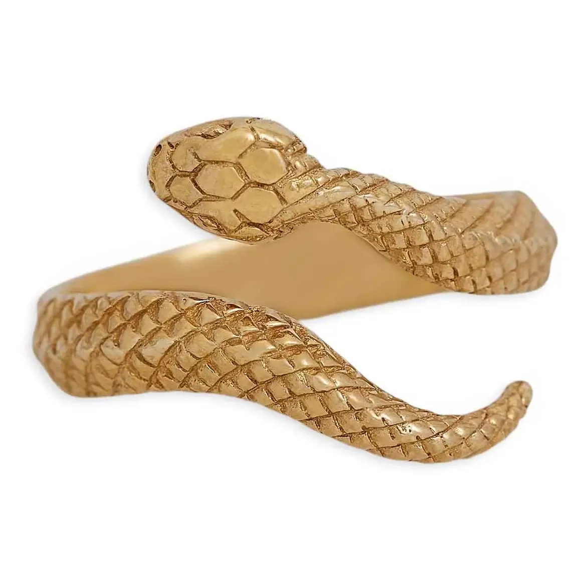 Bronze Scaled Adjustable Snake Ring