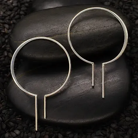 bulb earrings - sterling