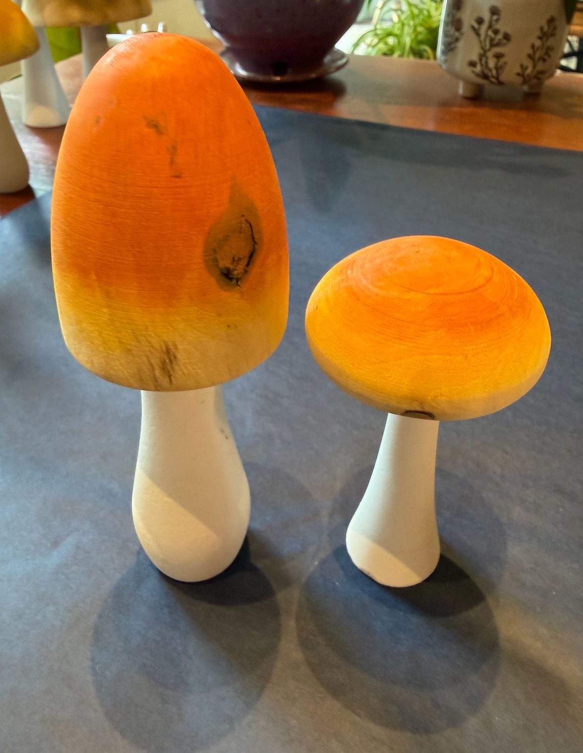 Wooden Mushrooms, Size: Small