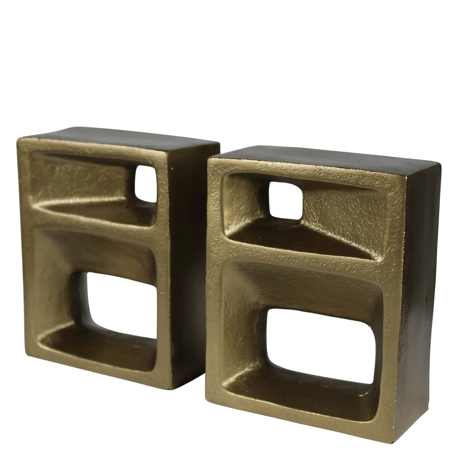 Teca Bookends Pair | Brass Plated