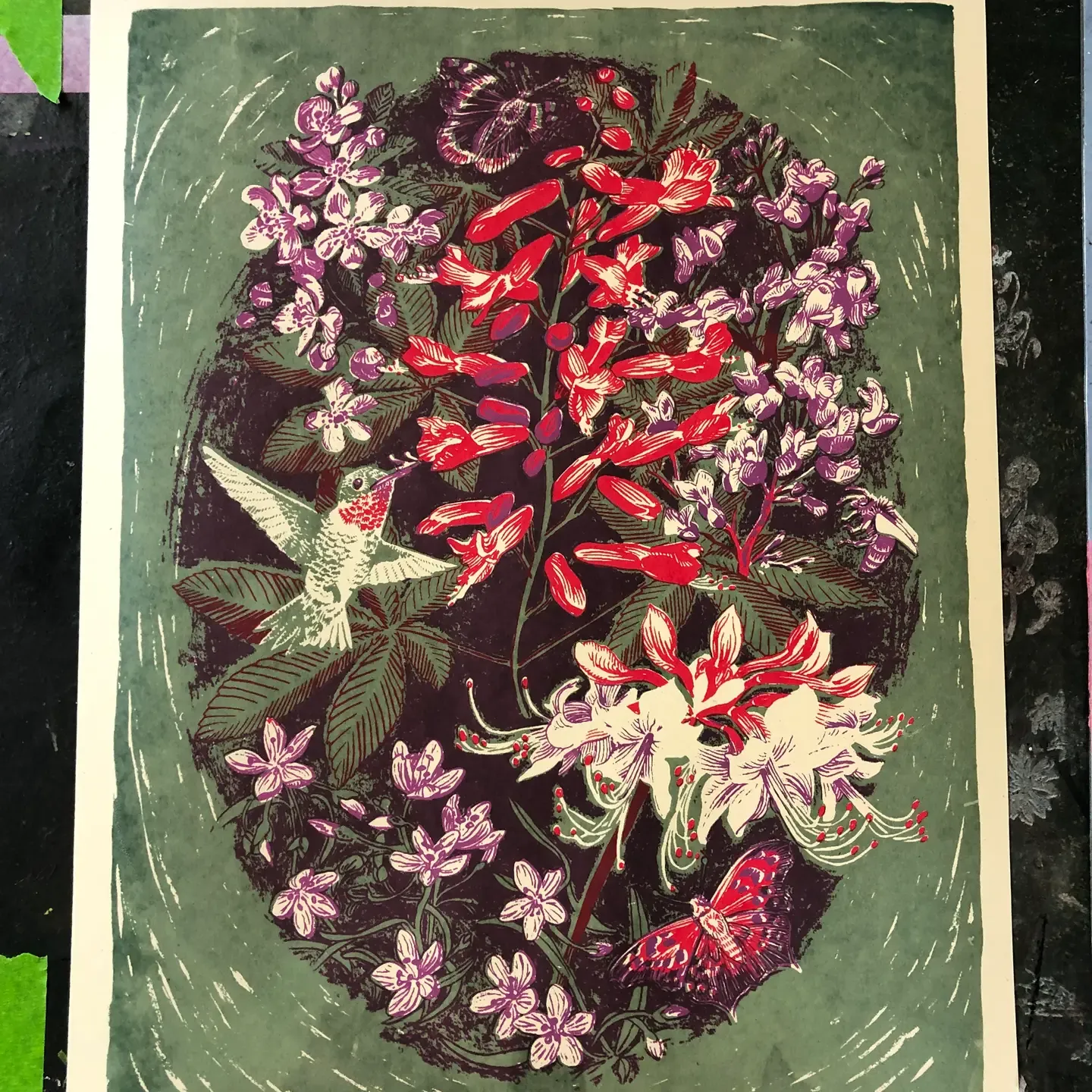 Buckeye Bouquet Screenprint 11 x 14"