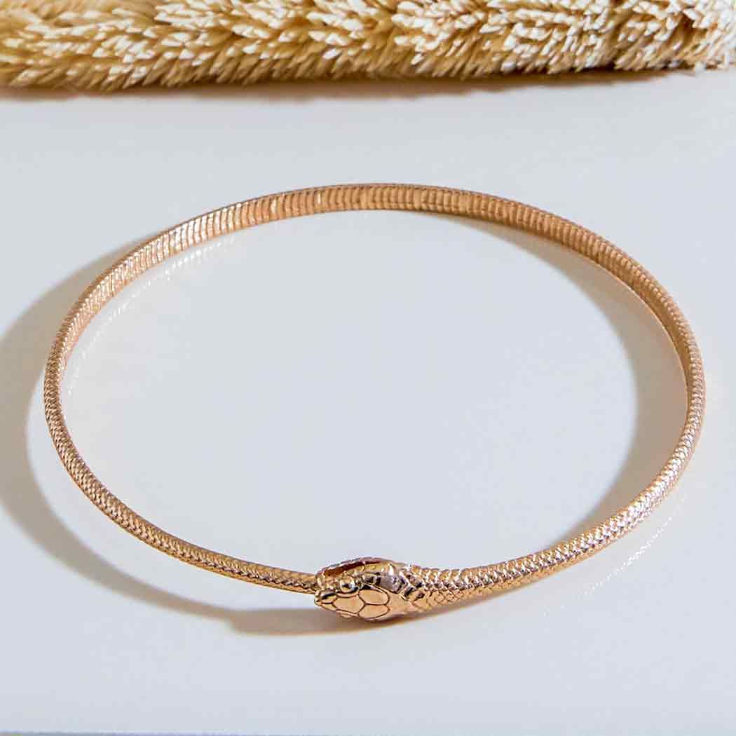 Ouroboros Bangle Bracelet | Bronze